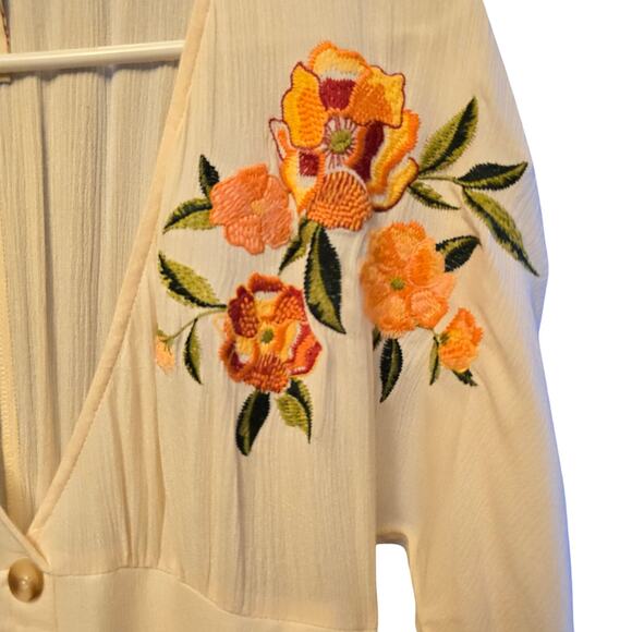 Flying Tomato embroidered gauze midi dress size small Boho - Picture 4 of 5